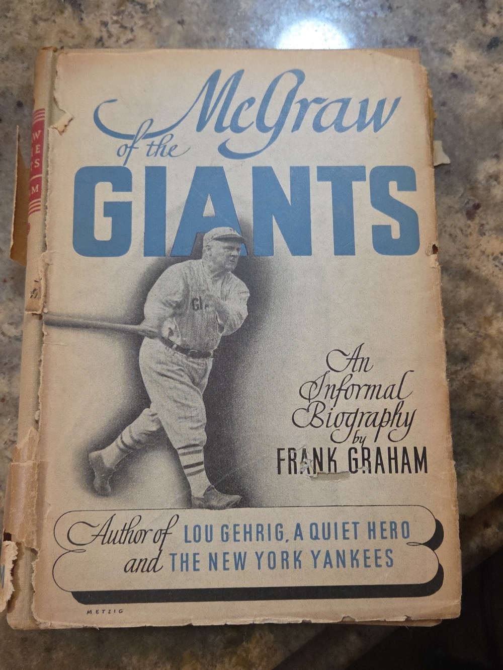 Vintage 'McGraw of the Giants' Book - Blue and Cream Cover